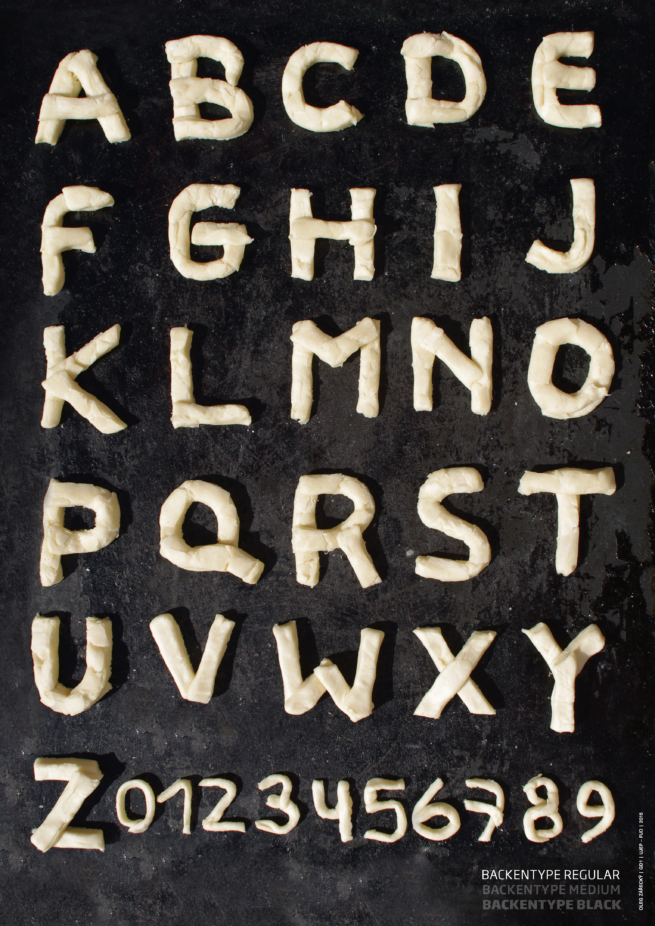 Pečené písmo - Základní řez